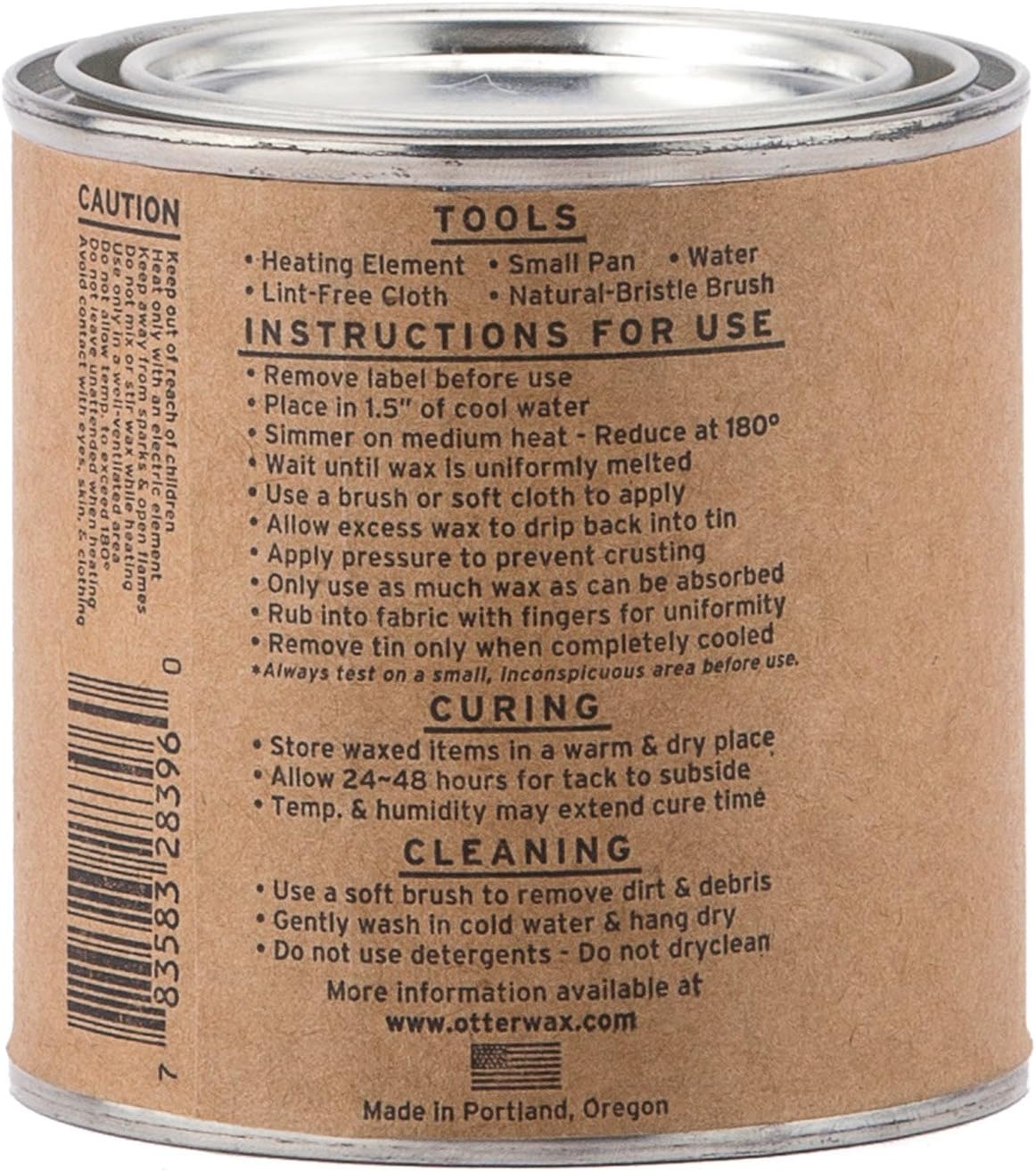 Otter Wax Heat-Activated Fabric Dressing | 1/2 Pint | All-Natural Water Repellent | Made in USA: Sports & Outdoors