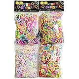 ルームバンド（Loom Bands）　ミックスバラエティーセット（ミックス・パステルマルチ・マルチカラー・デュアルカラー） 4種×600個＝2400個セット【並行輸入品】600-4p-5