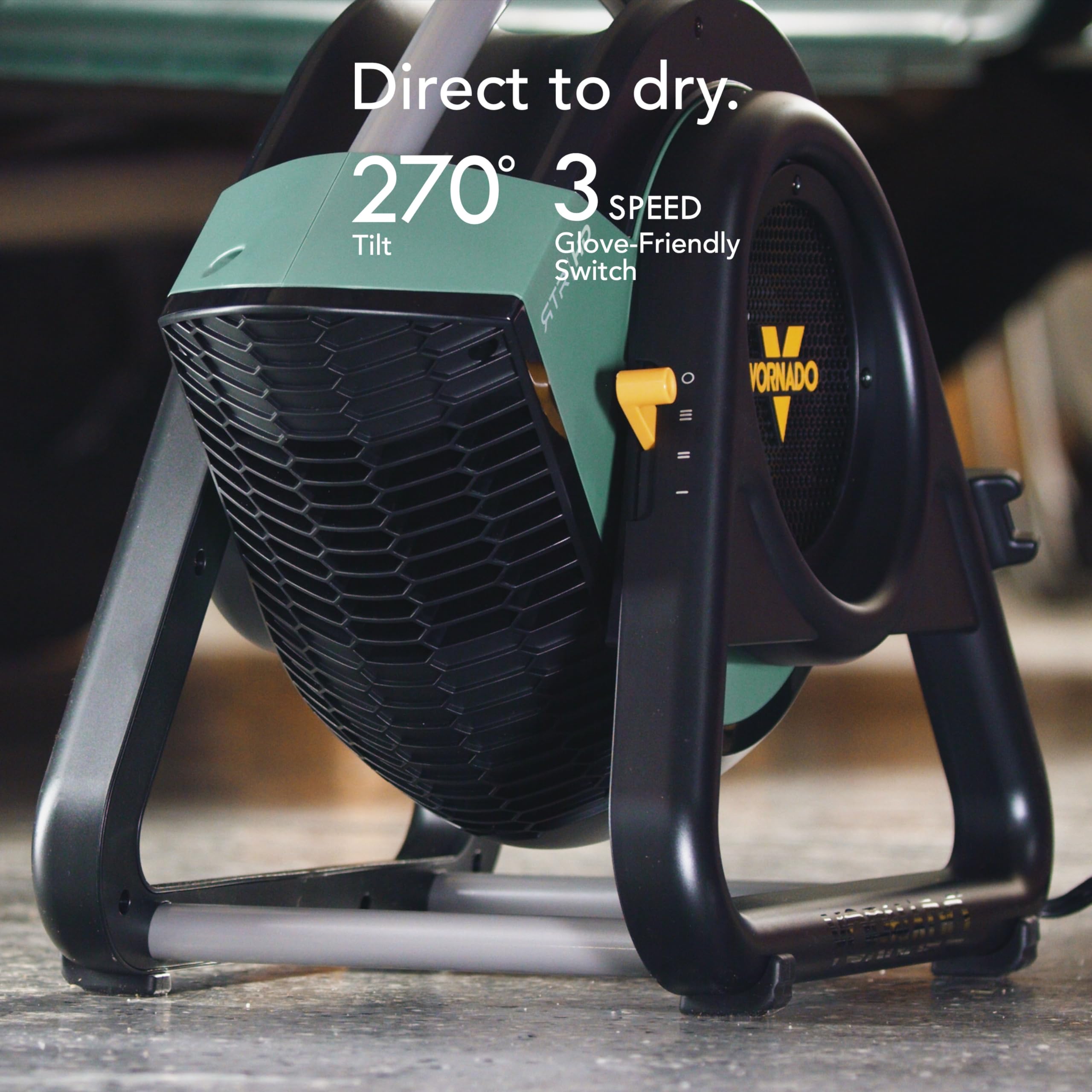 Vornado RTR Heavy Duty Air Circulator, 3-Speed High Velocity Shop Blower Fan for Whole Room, Multipurpose Electric Air Mover, High-Impact Case with 8ft Cord