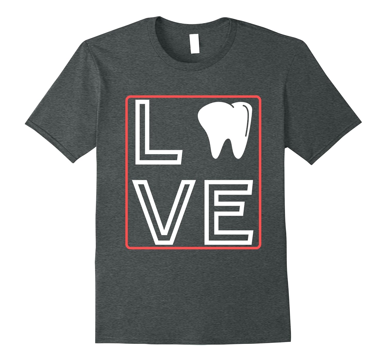 Dentist T Shirt Love with Tooth GraphicCL Colamaga