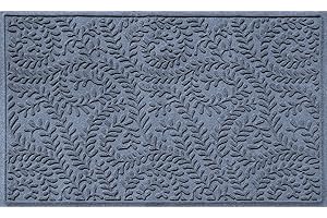 Bungalow Flooring Waterhog Door Mat, 3' x 5' Made in USA, Durable and Decorative Floor Covering, Skid Resistant, Indoor/Outdoor, Water-Trapping, Boxwood Collection, Bluestone