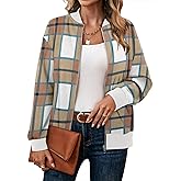 KISSMODA Womens Zip Up Jackets Sweatshirts Long Sleeve Casual Coat Outwear With Pockets