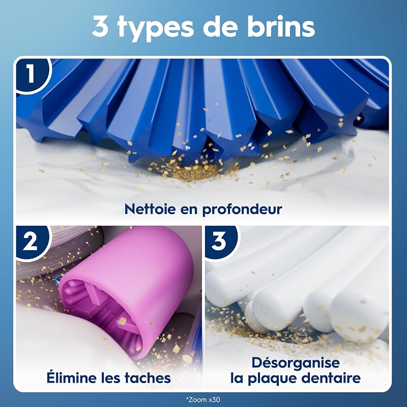 Brossettes de Rechange 3D White, lot de 10, Blanches