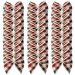 Micomon 50pcs 1.2-Inch Mini Bows for Crafts Gingham