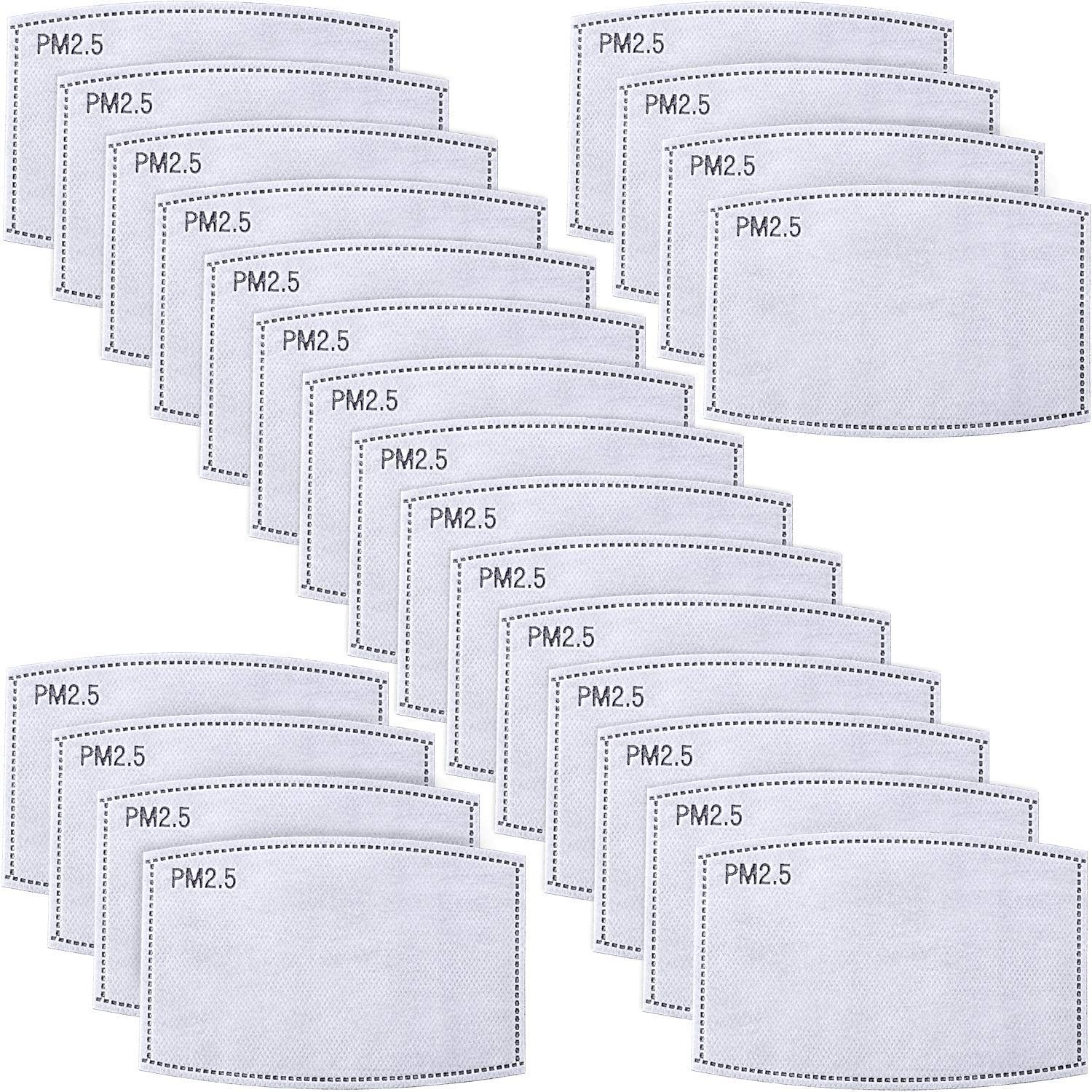 10Pcs Adult PM2.5 Activated Carbon Filter Face Mask Filters Breathing Insert Protective Mouth Mask Filter (10PCS)
