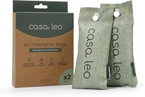 SMARTY PEAR Leo's Loo Too by Casa Leo I Charcoal Replacement Bags I Made of Bamboo Charcoal I Removes Odors
