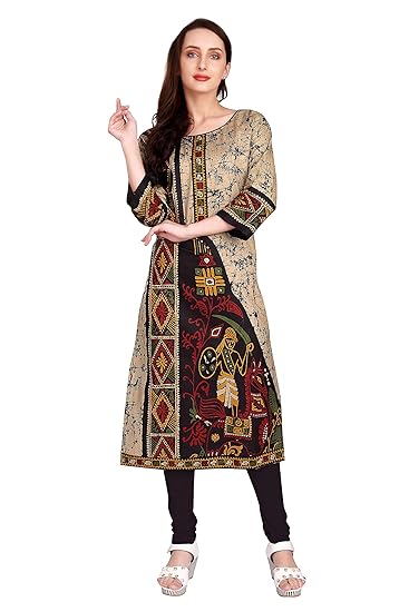 Womens Pure Cotton Printed A-line Kurta