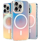LONLI Hue - Magnetic Case for iPhone 15 Pro Max - [Compatible with Magsafe] - [360° Shock-Absorbent Bumper] - [Cute and Unique Phone Cover for Girls and Women] - Fluorescent Holographic Iridescent | 10FT Drop Protection, Cute, Unique, Aesthetic