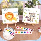 YPLUS Water Colouring Book for Children with Paint Set Animals view 5