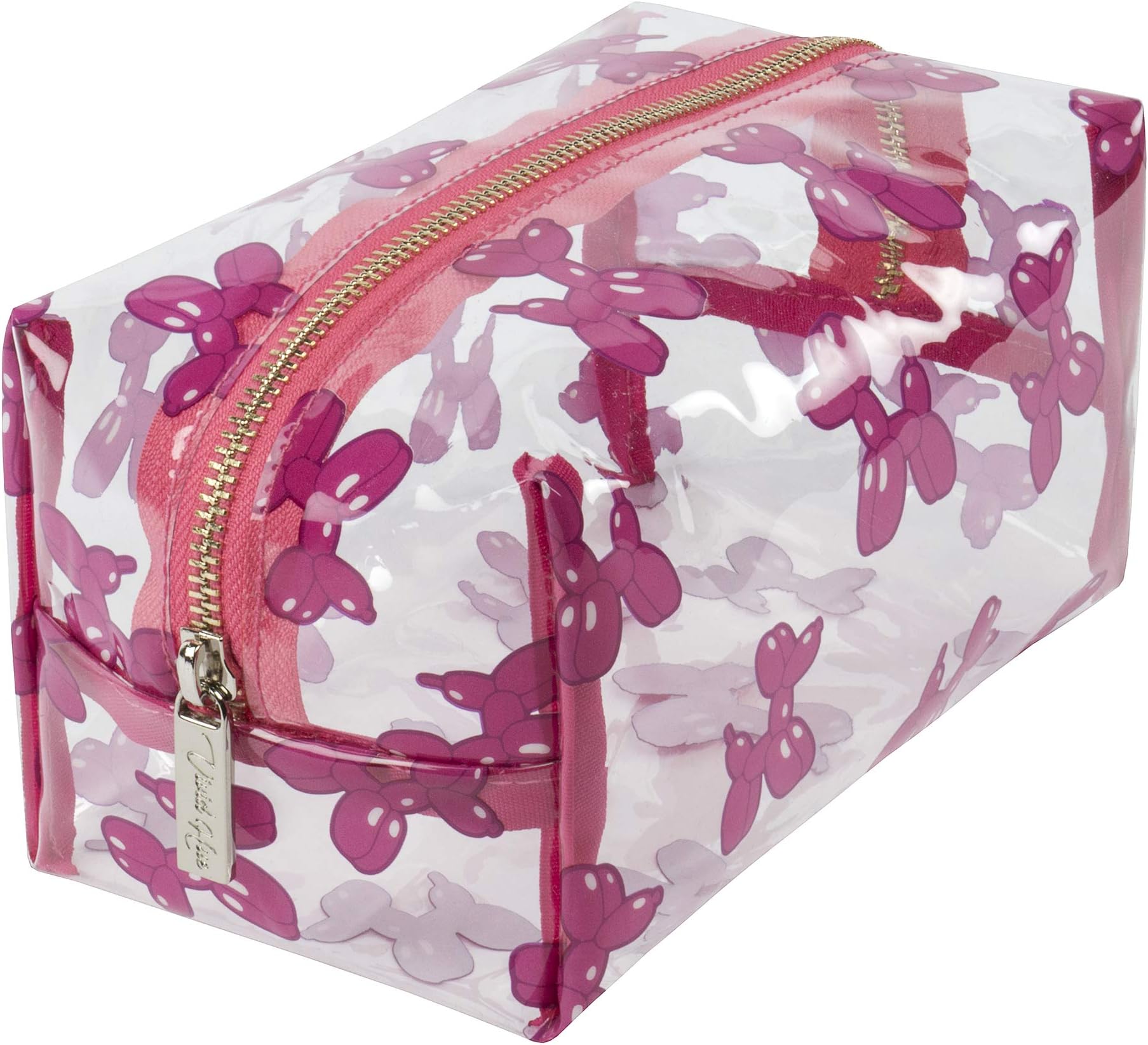 Vivid Hue Women's Transparent Make Up Bag Large Cosmetics Pouch PVC See Through Travel Wash Bag (Balloon Dog)