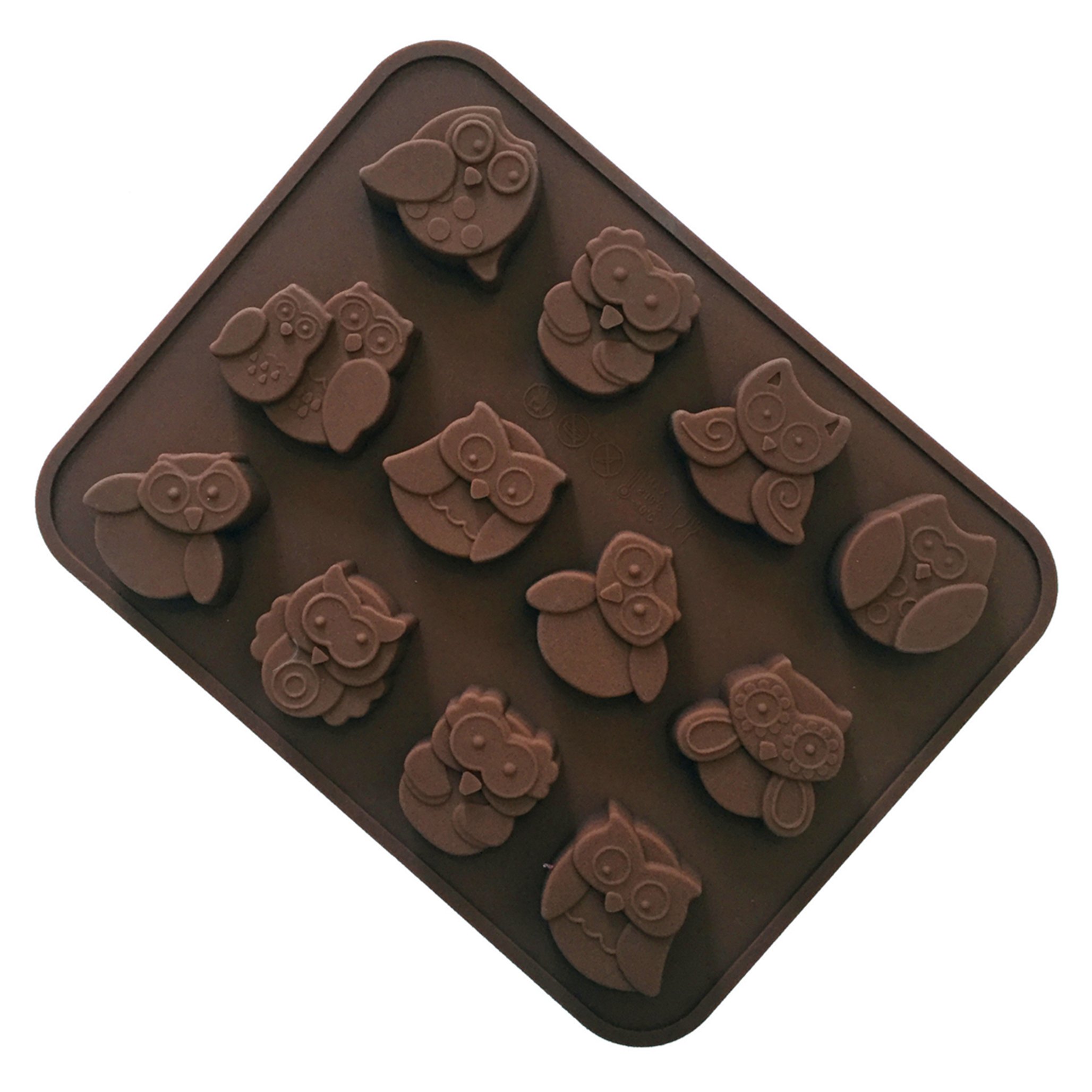 Halloween Cute Owl Silicone Baking Mould, FantasyDay Anniversary Birthday Tray-Wedding Festival Party Silicone Cake Mold for Muffins Brownie Cornbread Candy Chocolates Butter Soap Gummy Bread