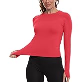 MathCat Seamless Workout Shirts for Women, Long Sleeve Workout Tops for Women, Yoga Sports Athletic Gym Tops