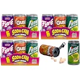 18 Kidsmania Mini Soda Can Fizzy Candy, 1.48 oz, Goody Bag Filler - Party Favor - 4 Assorted Flavors! (3 Packs of 6 Cans)