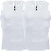 YKYWBIKE Men's Cycling Base Layer Sleeveless Cycling Jersey Men Quick Dry Bicycle Undershirt Mesh Bike Base Layer Vests