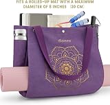Gonex Yoga Mat Bag Canvas Tote with Pockets Multi Pockets Women Men view 7