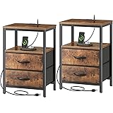 Huuger Nightstands Set of 2, End Tables with