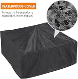 Yaheetech Outdoor Fire Pit 81cm Square 3-in-1 with Cover and Poker Copper view 9