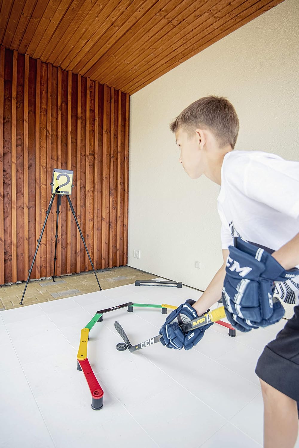 Hockey Revolution Lightweight Stickhandling Training Aid, Equipment for Puck Control, Reaction Time and Coordination 2nd generation (MY ENEMY LIT) : Sports & Outdoors