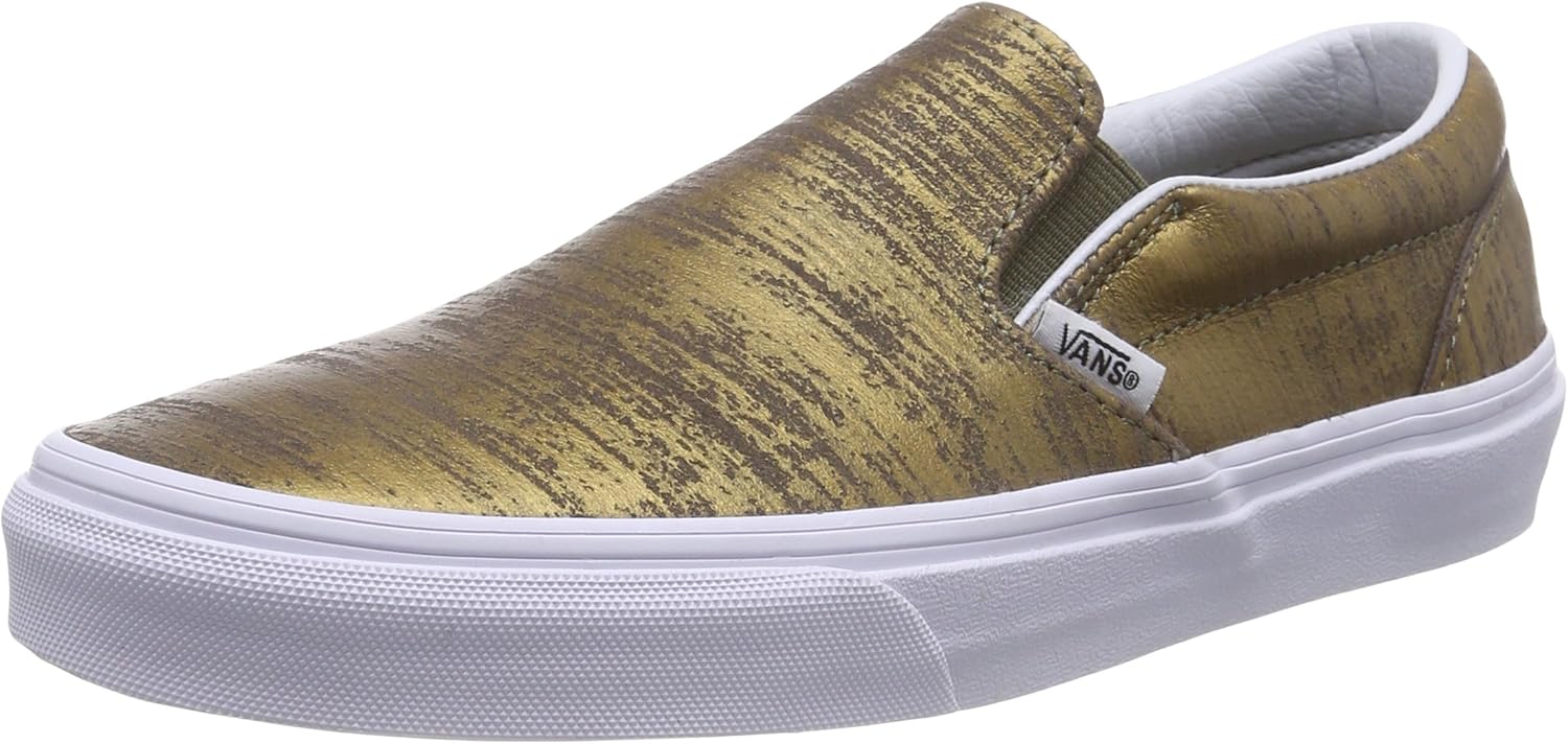 Vans Unisex Brushed Metallic Classic SlipOn Gold Sneaker