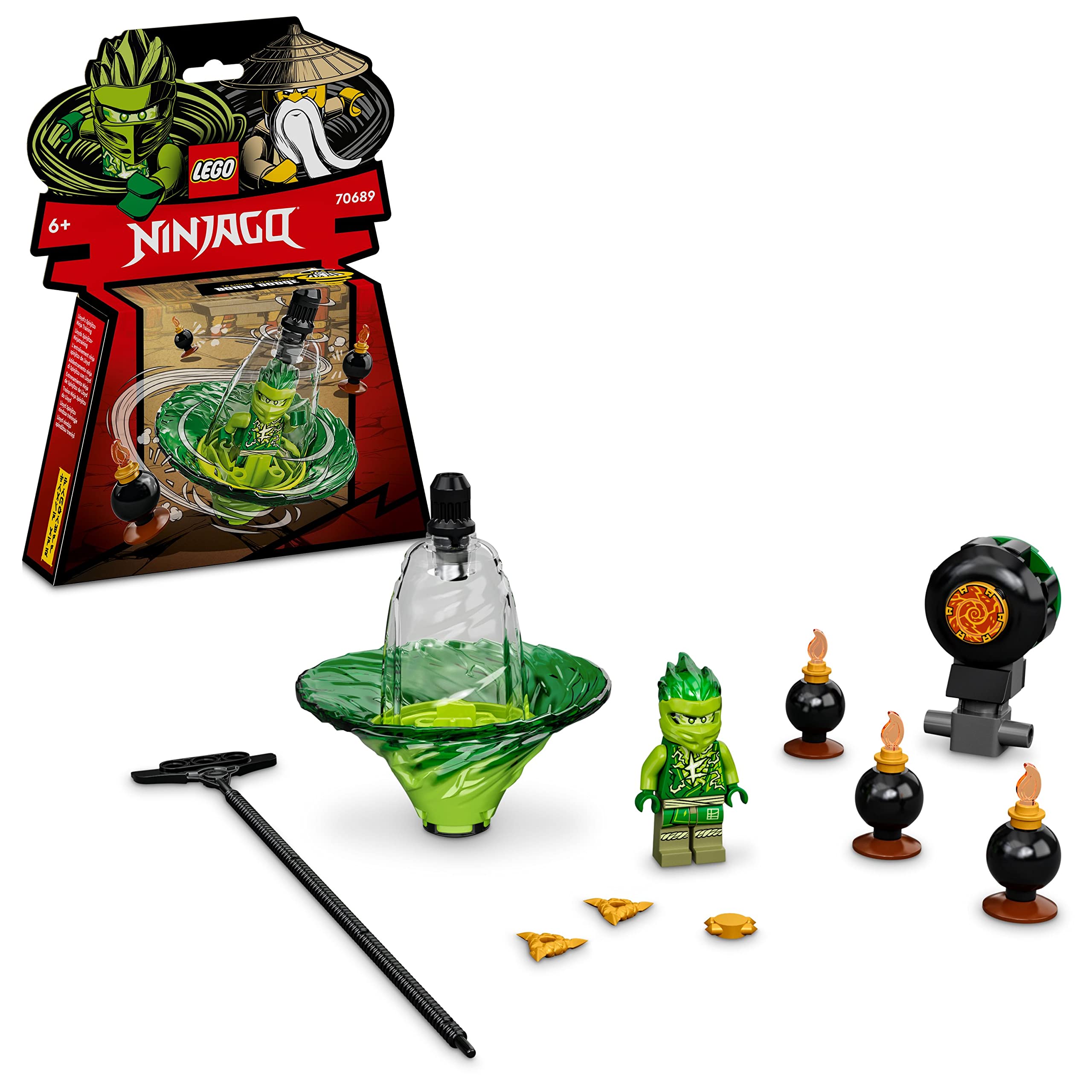 LEGO 70689 NINJAGO Lloyd’s Spinjitzu Ninja Training Spinner, Collectible Kids Spinning Top Action Toy for Kids 6 Plus Years Old with Lloyd Minifigure