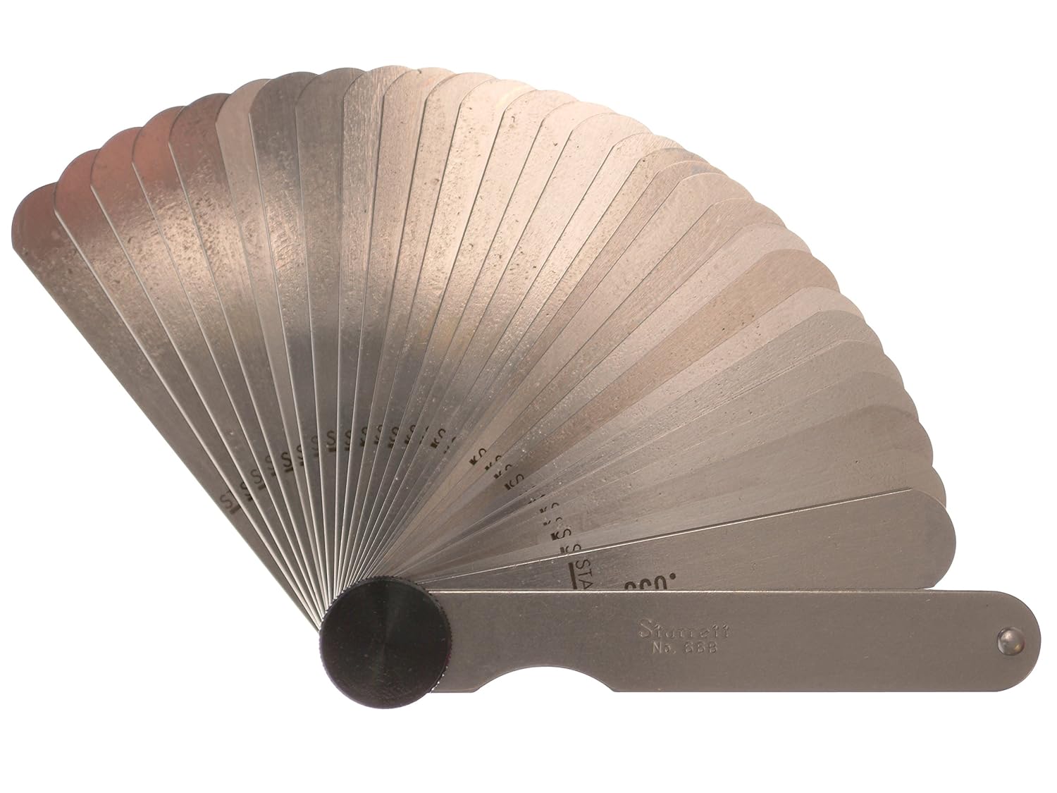 Starrett Thickness Gage Set With Straight Leaves, Inch Thickness