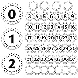 Qyeahkj 49Pcs Numbers Magnetic Accents Black and