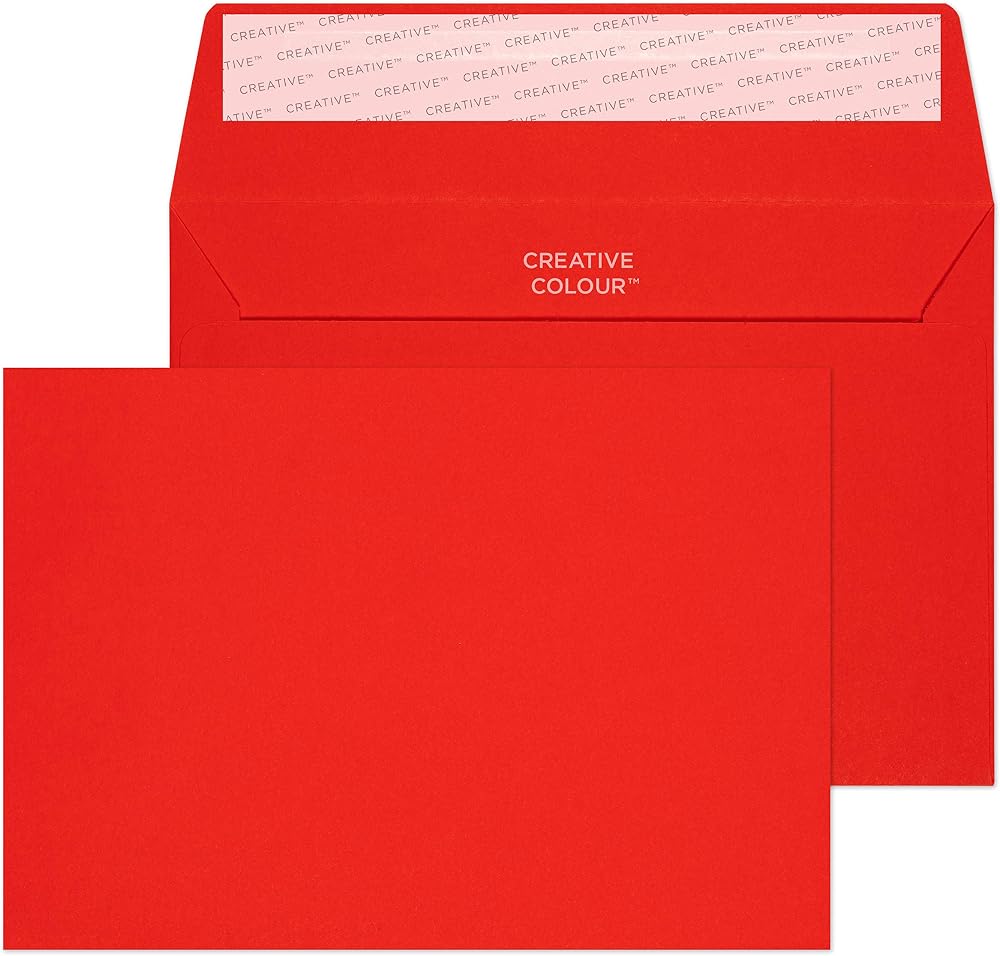 Blake Creative Colour C6 Peel and Seal Wallet Envelopes 114 x 162 mm 120gsm Red