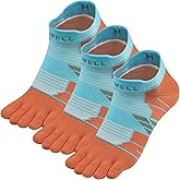 VWELL Toe Socks for Men and Women COOLMAX Five Finger Socks Athletic Running socks Sport Ankle Toe socks (3Pairs)