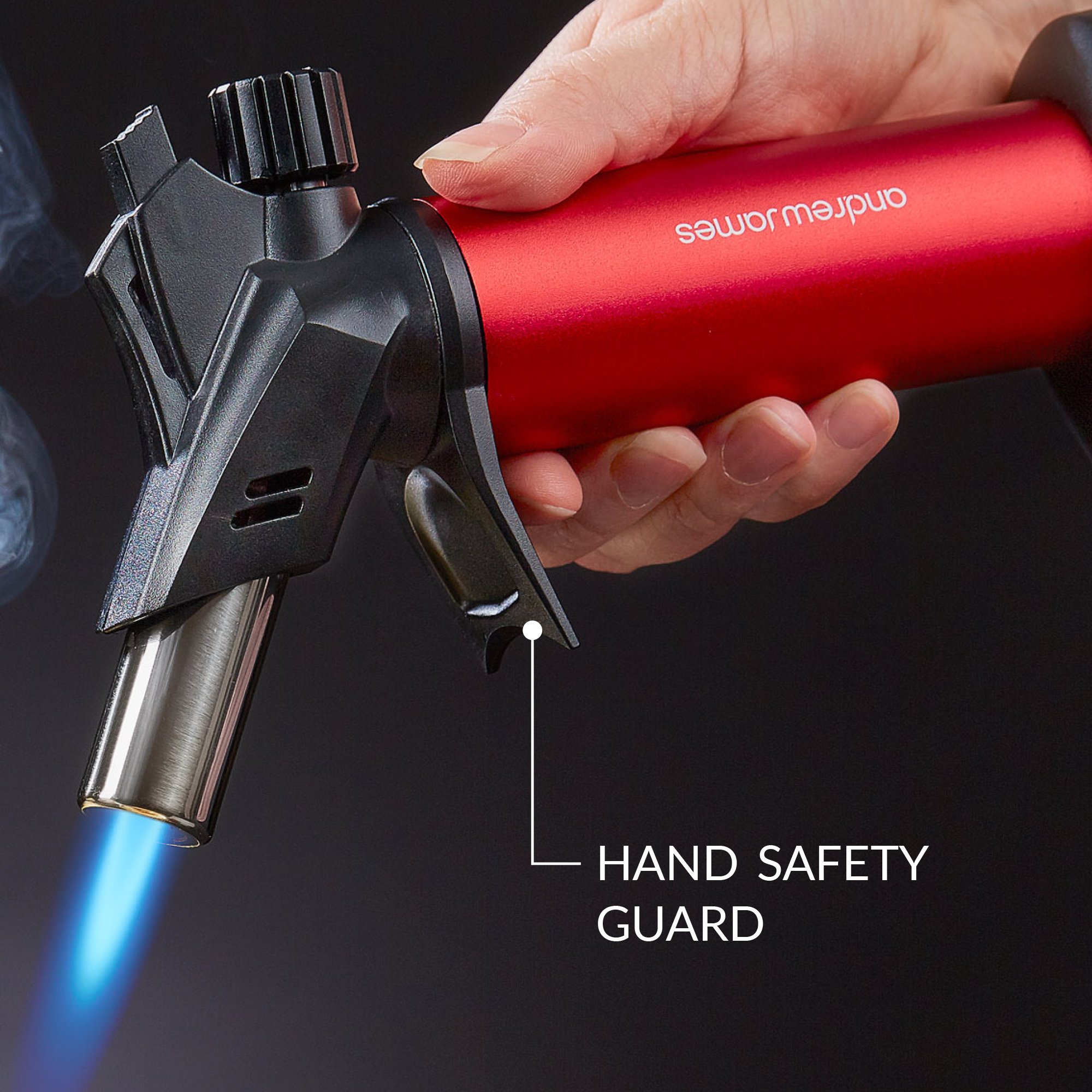 Andrew James Kitchen Blow Torch for Cooking & DIY Instant Ignition Adjustable Flame Refillable
