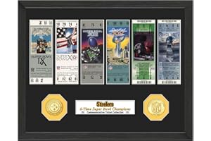 Highland Mint Pittsburgh Steelers Super Bowl Ticket Collection Wall Frame
