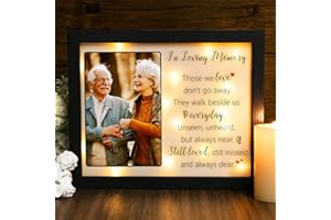 LED Shadow Box 4x6 - Memorial Picture Frame for Loss of Mother, Father, Loved One - Bereavement Gift