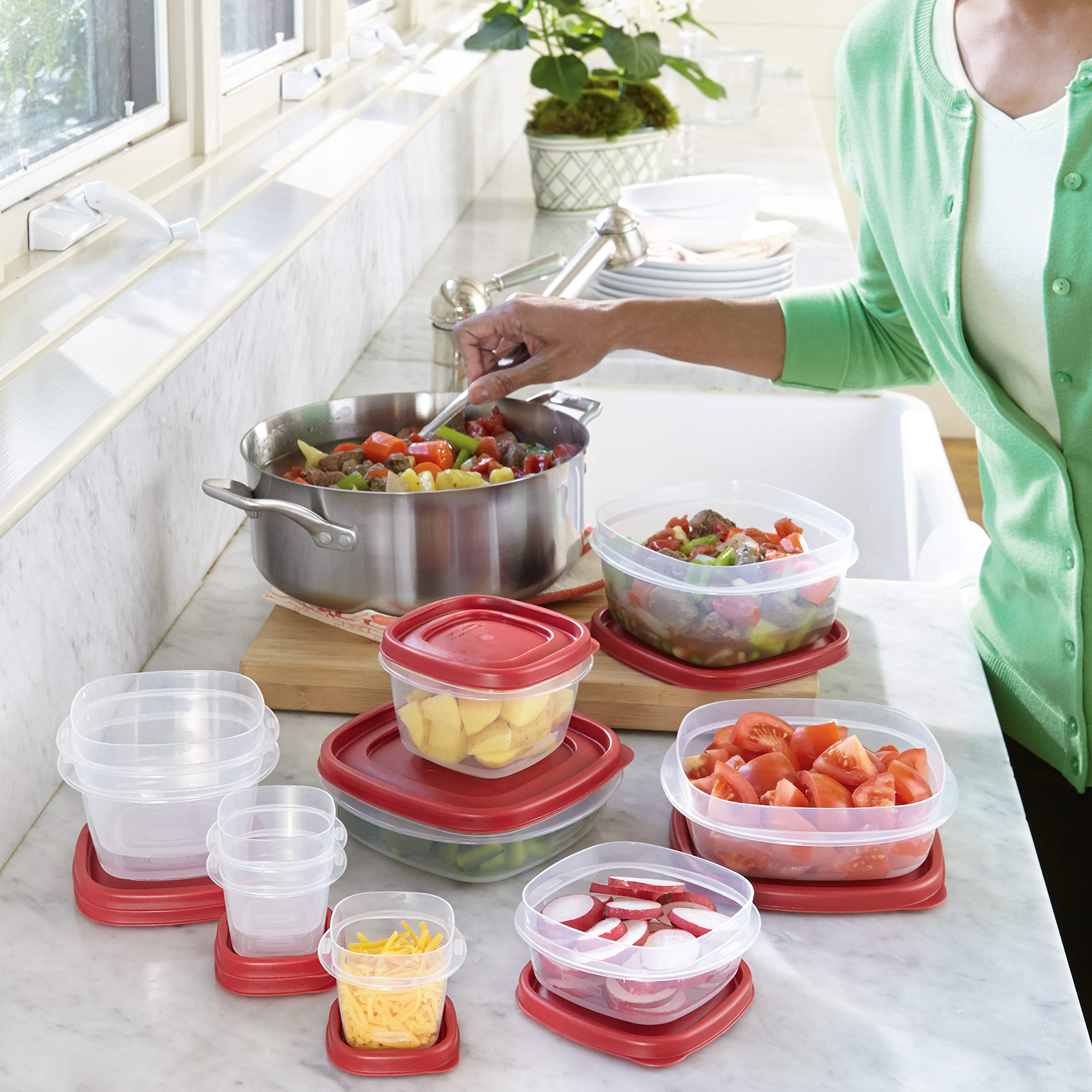Rubbermaid Easy Find Lids Food Storage And Organization Containers, Set