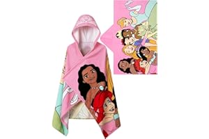 Disney Princess Bath Towel, Girls Bath Wrap with Crown, Beach Towels or Swimming Towels for The Pool, Pink, One Size