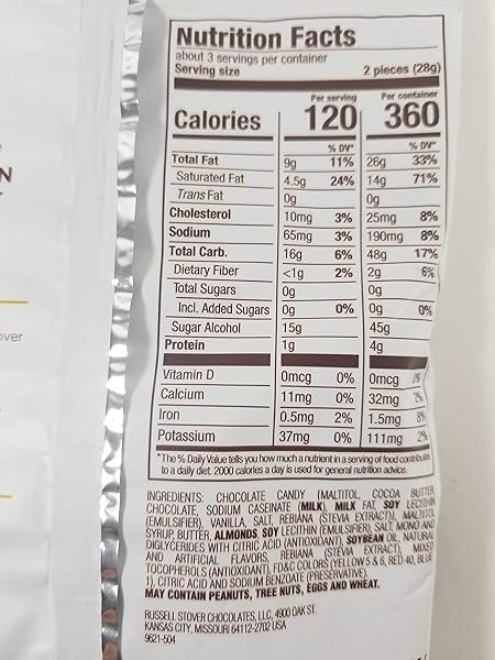RUSSELL STOVER SUGAR FREE TOFFEE SQUARES 3OZ (PACK OF 3)
