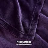 EHEYCIGA Fleece Blanket Throw 150x200cm Purple Microfiber Soft Plush view 2