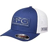 Columbia Unisex PFG Mesh Hooks Ball Cap, Carbon/Silver, L/XL