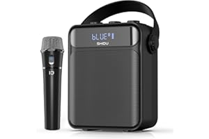SHIDU 40W Voice Amplifier with Wireless Microphone Handheld, Wireless Voice Amplifier for Teacher, Bluetooth Power Amplifier Portable Megaphone for Classroom Speech Meeting Instructor Outdoor-S95