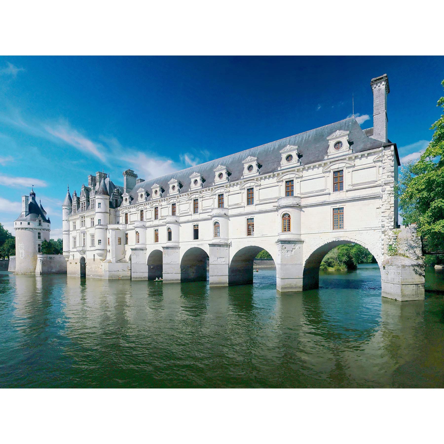 Ra-smit Panorama Chateau Chenonceau France Photo Premium Wall Art Canvas Print 18X24 Inch