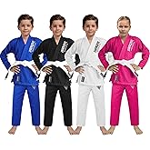 TARKOR Sports IBJJF Ultra Light BJJ Brazilian Jiu Jitsu Gi for Kids with Preshrunk Fabric