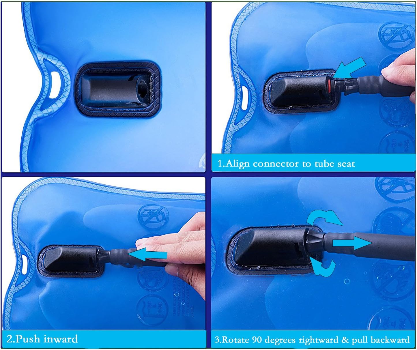 WACOOL 3L 3Liter 100oz BPA Free EVA Hydration Pack Bladder, Leak-Proof Water Reservoir (Blue(Double Opening)) : Sports & Outdoors