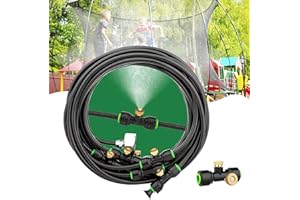 Aimego Outdoor Misting Cooling System, Outdoor Misters for Outside Patio - Water Misters for Cooling Porch Garden Yard Trampoline Backyard