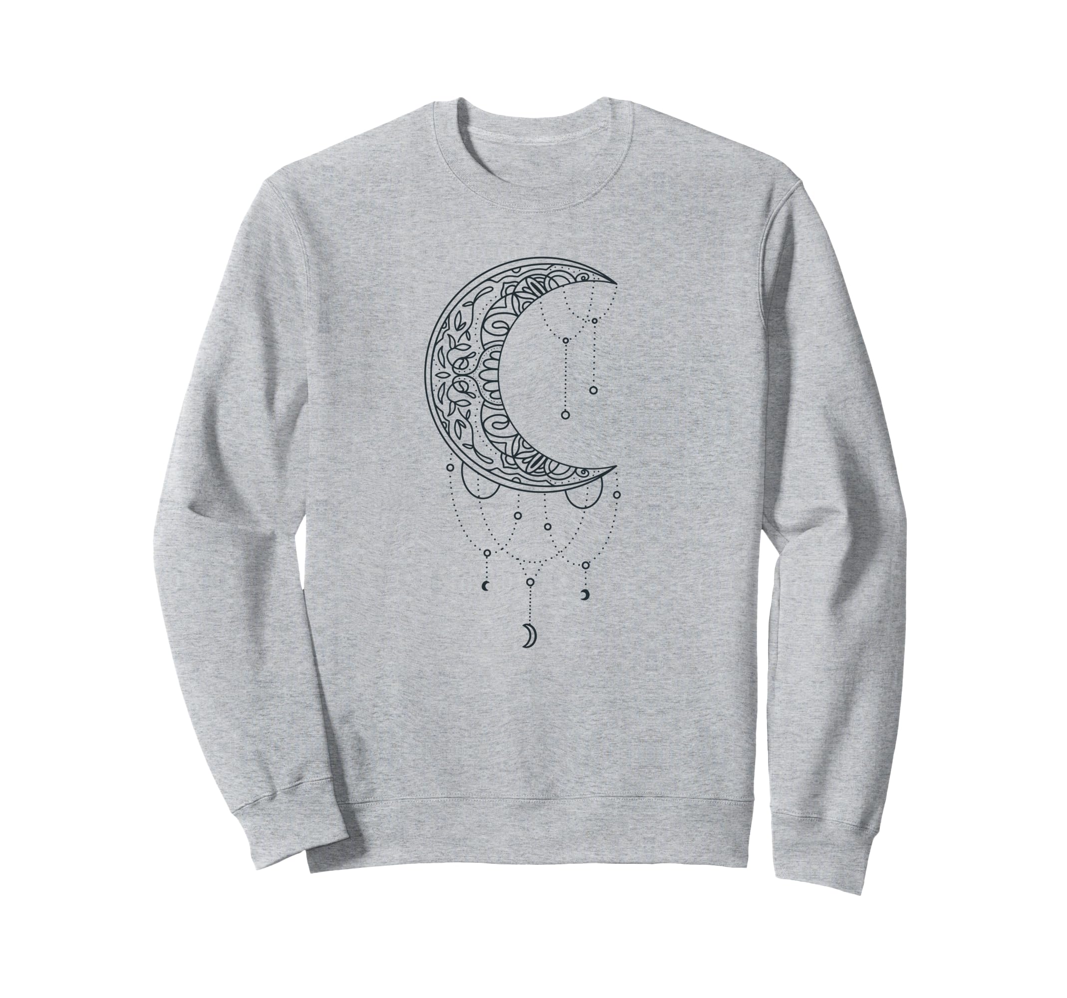 Half Moon Mandala Decoration Moon Flower Sweatshirt