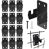 NACETURE Grid Wall Mount Brackets, 12 Pack Double Hook Design | For mounting grid wall panels in retail stores, garages and workshops.