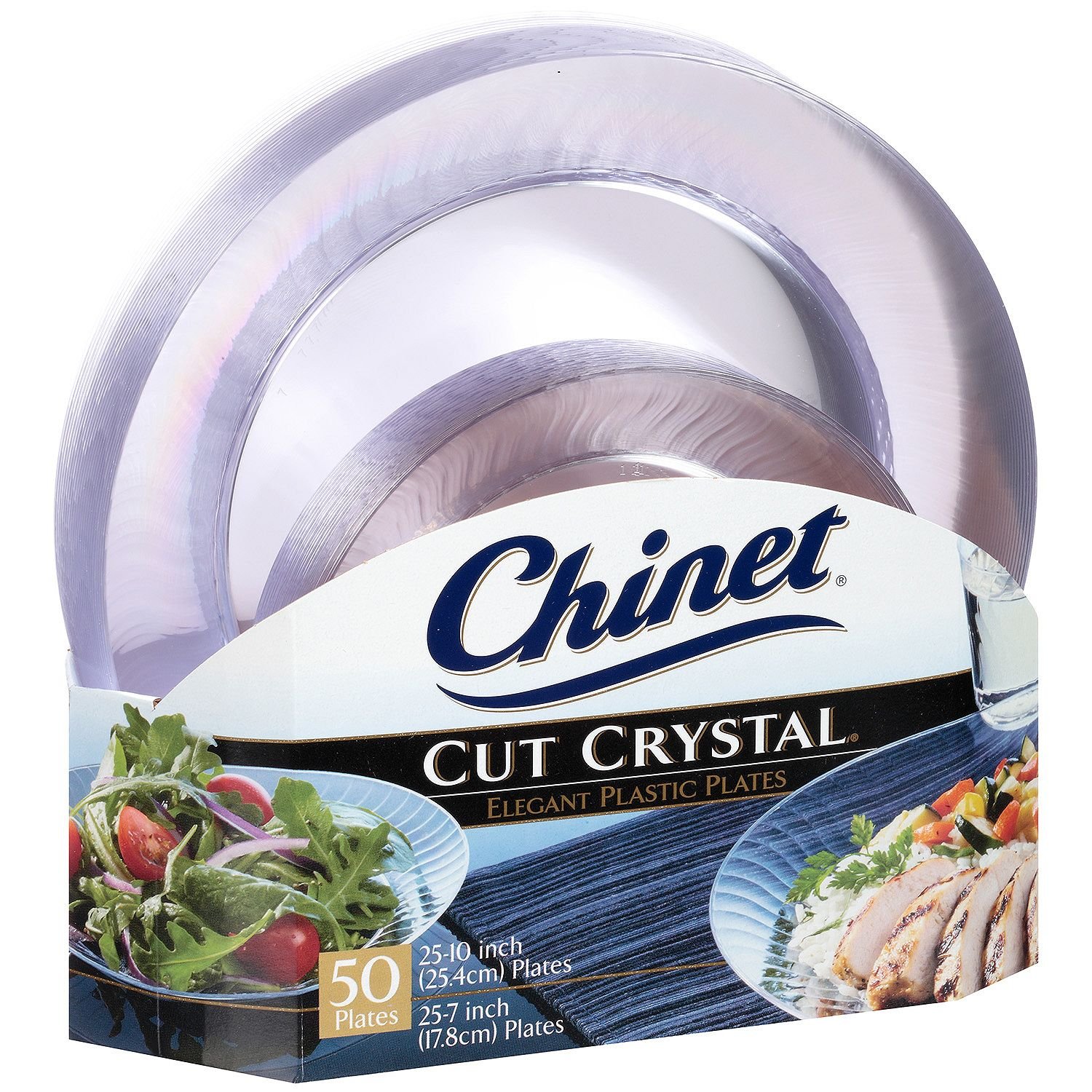 Cut Crystal Combo Plates (50 ct. 25 dinner plates