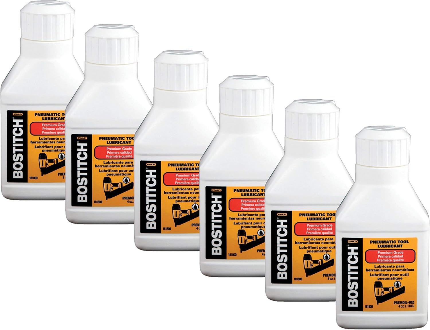 Bostitch Premoil 4oz Premium Pneumatic Tool Oil Pack Of 6