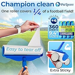 PetLovers Large Lint Roller with 3 Refills – 360