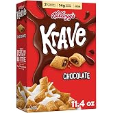 Kellogg's Krave Chocolate Breakfast Cereal 11.4 oz | 7 Vitamins and Minerals, Made with Whole Grain
