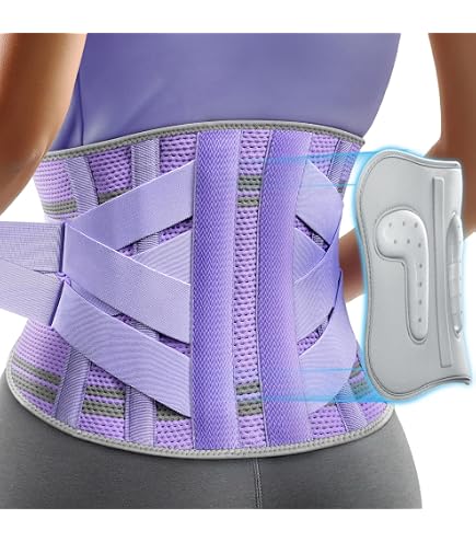 Timtakbo Women\'s Size Small Medium Breathable Stretch Support Back Brace New Timtakbo Pink Back Support Belt For Women Men Lower Back  main image 4