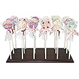 NANGOPOP Cake Pop Stand Display - 18 Hole Rustic Wood Lollipop Holder, Candy or Sucker Stand for Wedding, Baby Shower, Birthday Party - Fit 5/32" (4mm) Lollipop Sticks