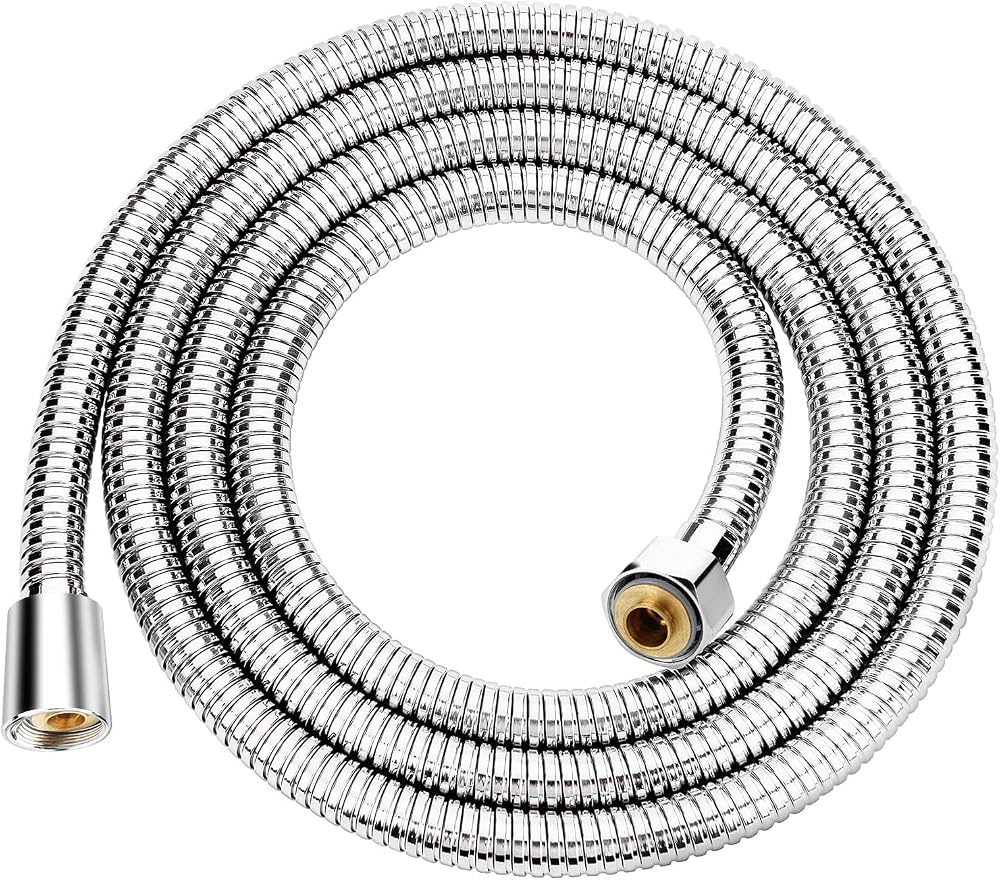 Aopoy Shower Hose 1m Chrome Stainless Steel Anti-Kink Leakproof 1/2in 39"